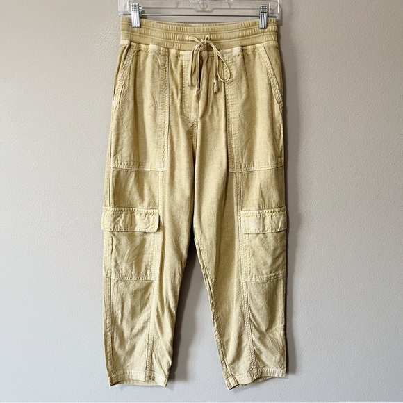 Anthropologie Daily Practice Evergreen Utility Cargo Pants Gold Size XS Relaxed - Picture 6 of 14